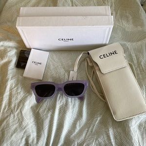 CELINE 52mm Cat Eye Sunglasses in Lilac NWT